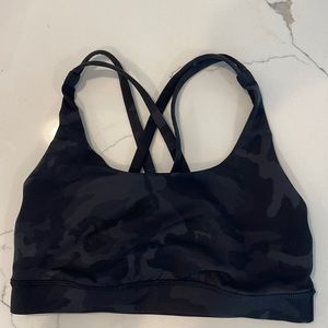 Lululemon Sports Bra Size 4 Black Camo